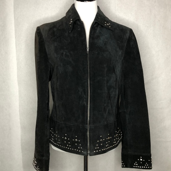 black suede short jacket